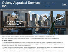 Tablet Screenshot of colonyappraisals.com